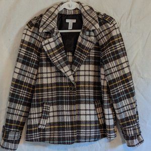 Charter Club Plaid Fall Coat
